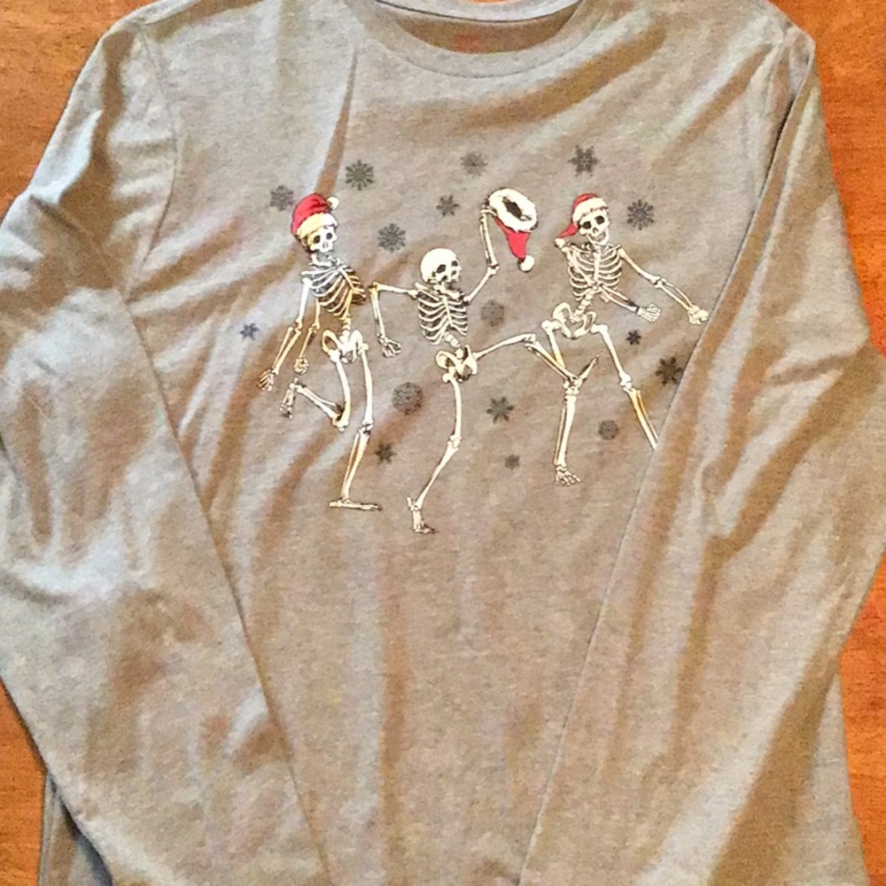 Holiday Time Christmas skeleton long sleeve XXL